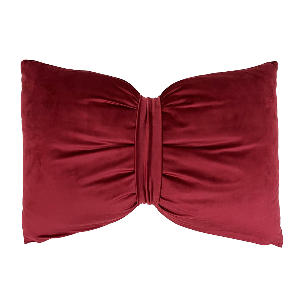 Cuscino Fiocco in Velluto Rosso