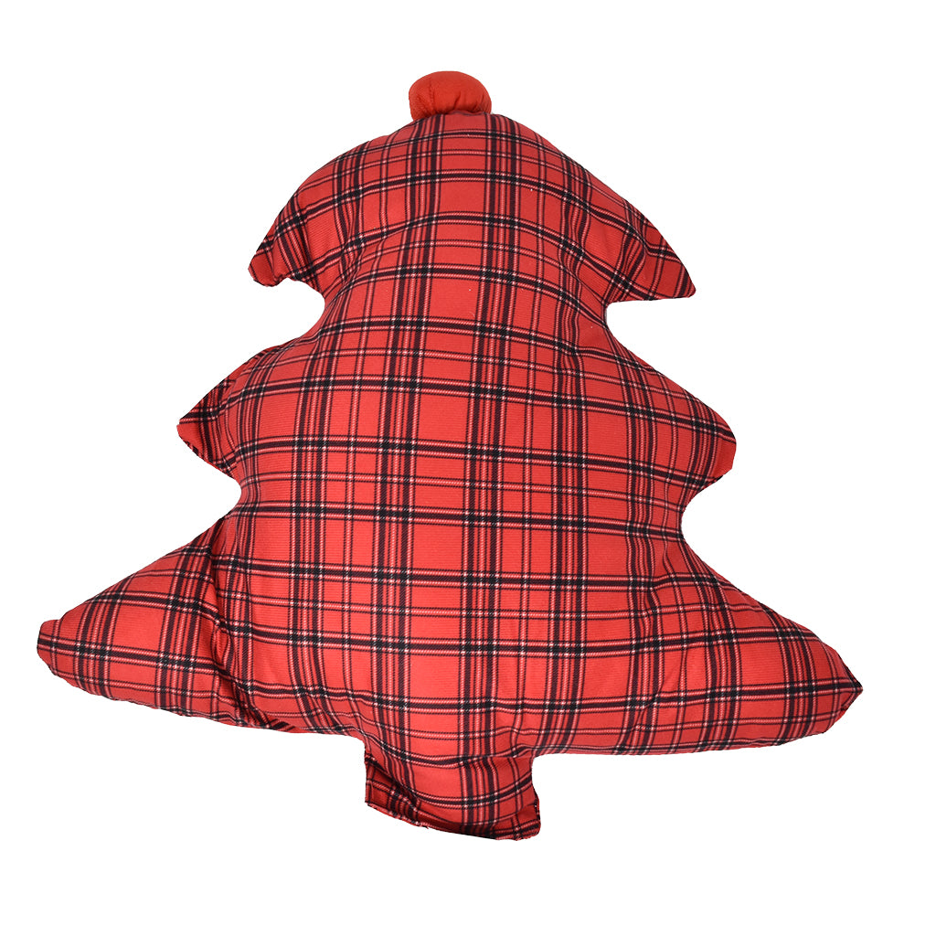 Cuscino Sagomato Albero Natale Liabel Tartan Nero