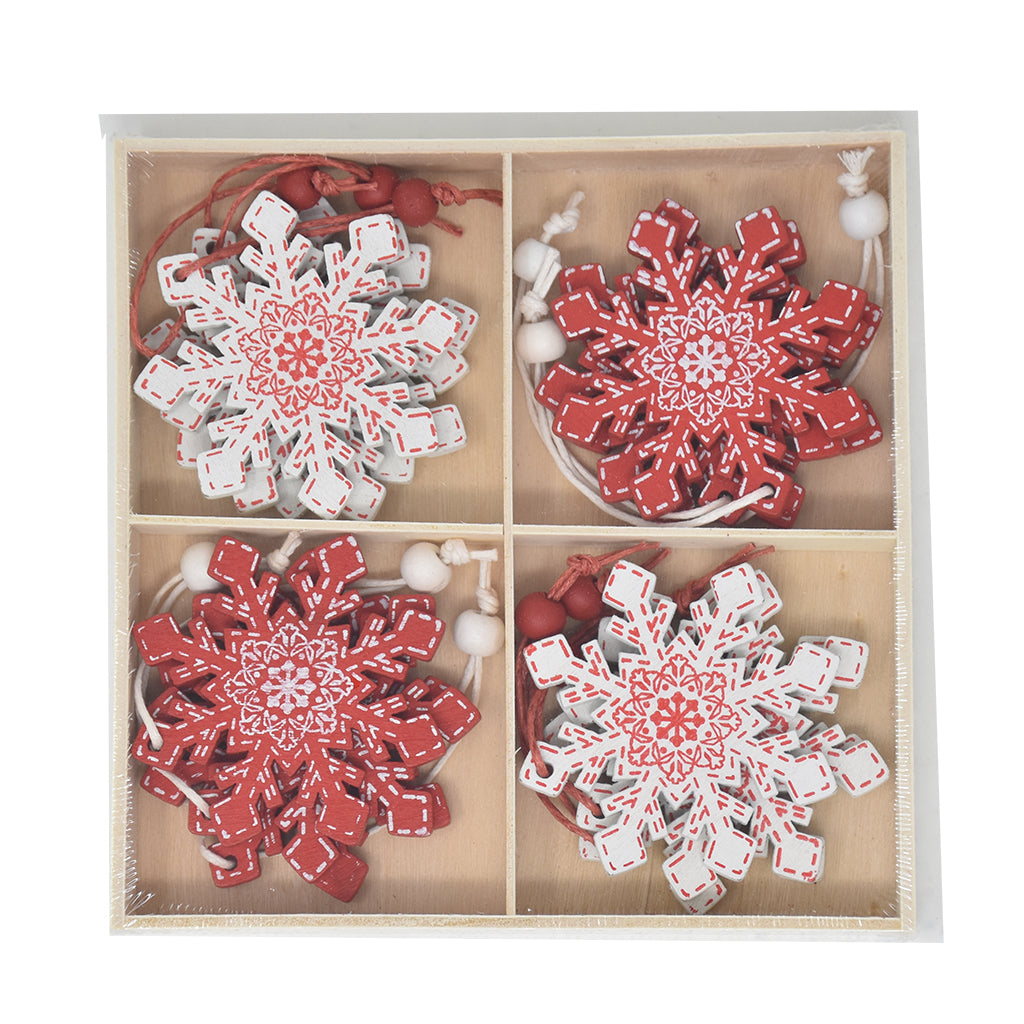 Decorazioni Albero in Legno Liabel Stelle di Neve