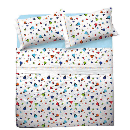 Completo Letto Matrimoniale Cotone Pompea Tetris